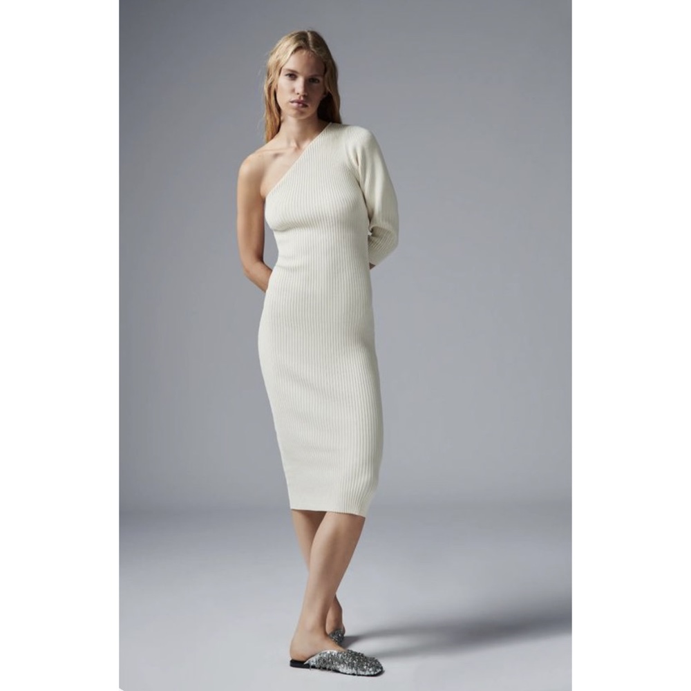 Zara Knit Asymmetrical Dress